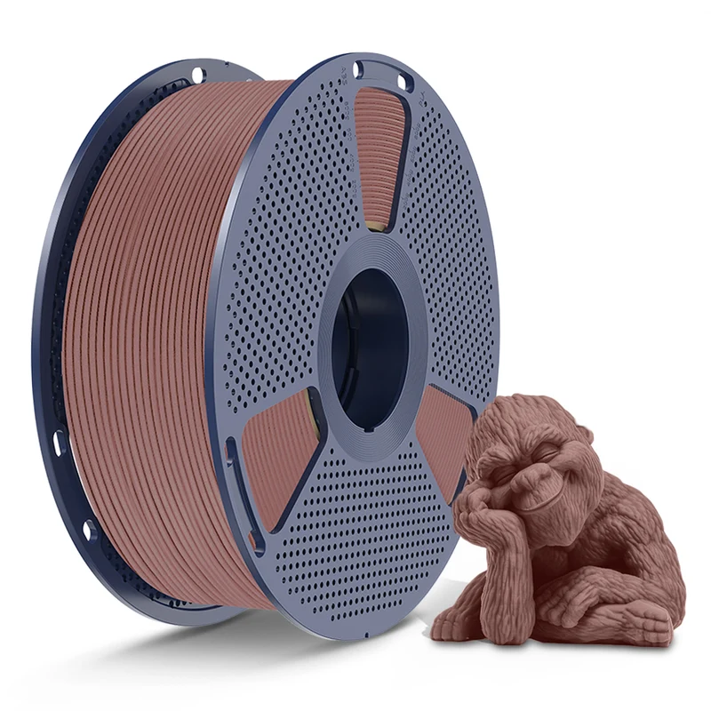 SUNLU Optimiertes Holz PLA (Wood PLA)3D Drucker Filament 1KG, optimierte und verbesserte Holzstruktur
