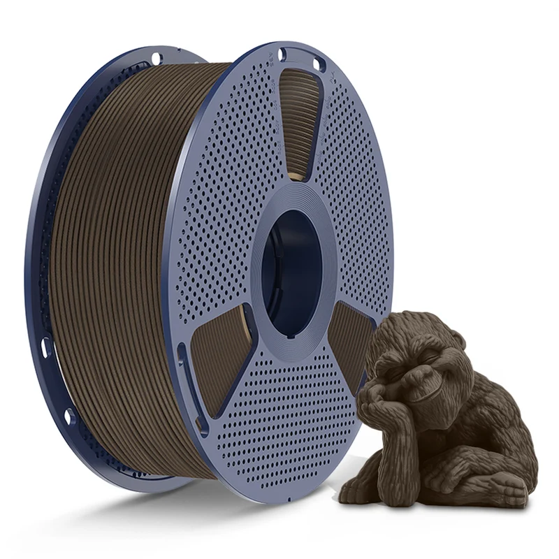 SUNLU Optimiertes Holz PLA (Wood PLA)3D Drucker Filament 1KG, optimierte und verbesserte Holzstruktur