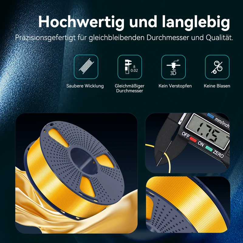 SILK 3KG Große Spule 3D Drucker Filament 3KG