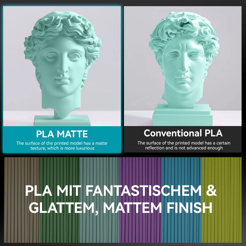 PLA Matte 3KG Große Spule 3D Drucker Filament 3KG