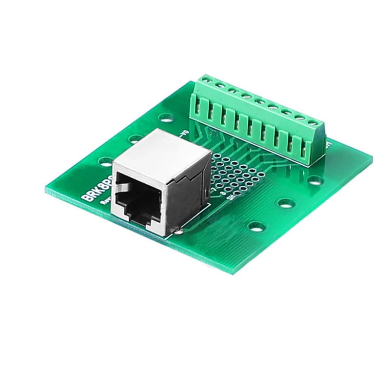 RJ45 8P8C auf Schraubklemme – DIN-Schienen Breakout Board | euroharry