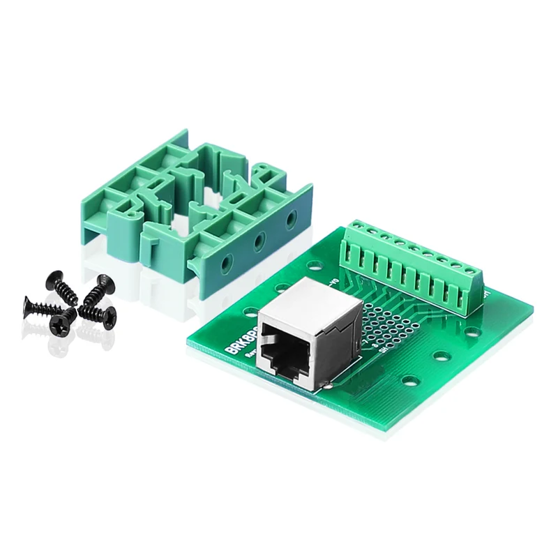 RJ45 8P8C auf Schraubklemme – DIN-Schienen Breakout Board | euroharry