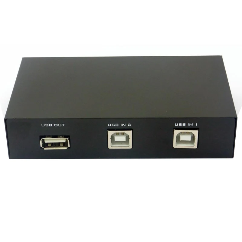 USB 2.0 Sharing Switch 2-Port – 2×USB-B auf 1×USB-A Metallgehäuse | euroharry