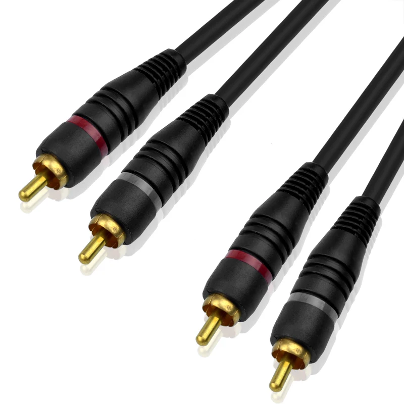 RCA Cinch-Kabel 2× Stecker auf 2× Stecker 5 m | euroharry