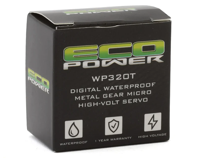 EcoPower WP320T Digital Waterproof Metal Gear Mini Servo (High Torque) w/Aluminum Clamping Horn for 1/16 Traxxas™ Vehicles