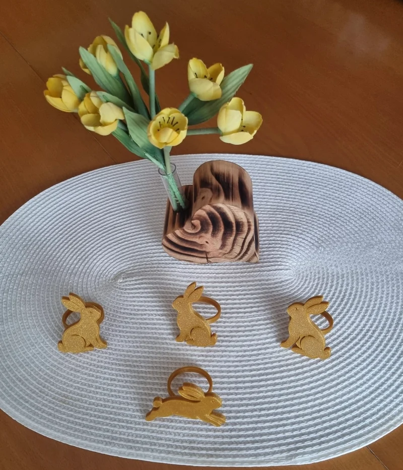Serviettenringe „Hase“ | 3D‑Druck Osterhasen Tischdeko