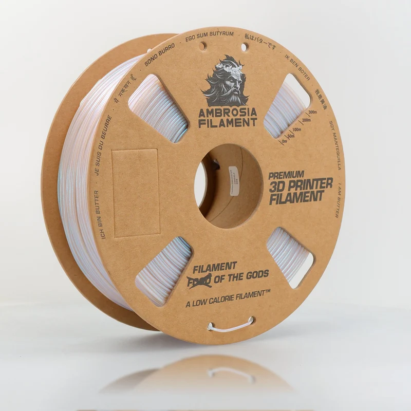 AMBROSIA Dolos Color Shifting PLA Filament of the Gods - 1KG Bambu AMS Friendly Cardboard Spools Premium 3D Printing Filament