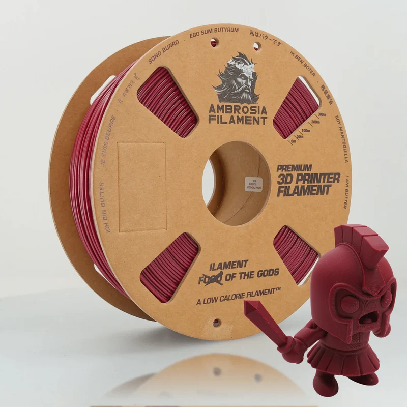 AMBROSIA PLA Filament of the Gods - 1KG Bambu AMS Friendly Cardboard Spools Premium 3D Printing Filament