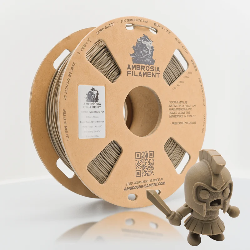 AMBROSIA PLA Filament of the Gods - 1KG Bambu AMS Friendly Cardboard Spools Premium 3D Printing Filament