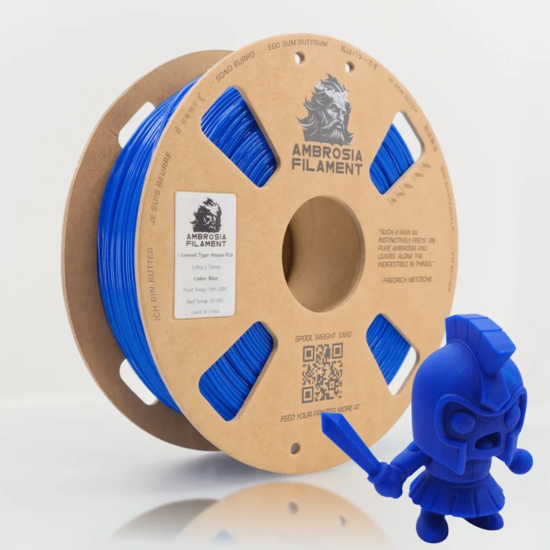 AMBROSIA PLA Filament of the Gods - 1KG Bambu AMS Friendly Cardboard Spools Premium 3D Printing Filament