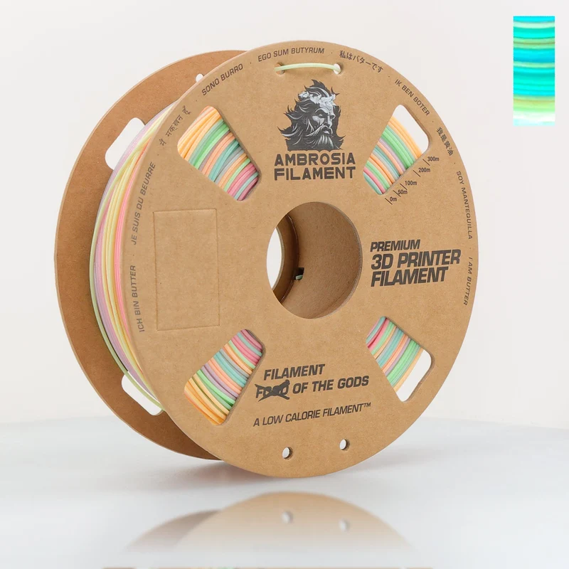 AMBROSIA PLA Filament of the Gods - 1KG Bambu AMS Friendly Cardboard Spools Premium 3D Printing Filament