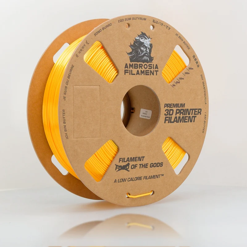 AMBROSIA SILK PLA Filament of the Gods - 1KG Bambu AMS Friendly Cardboard Spools Premium 3D Printing Filament