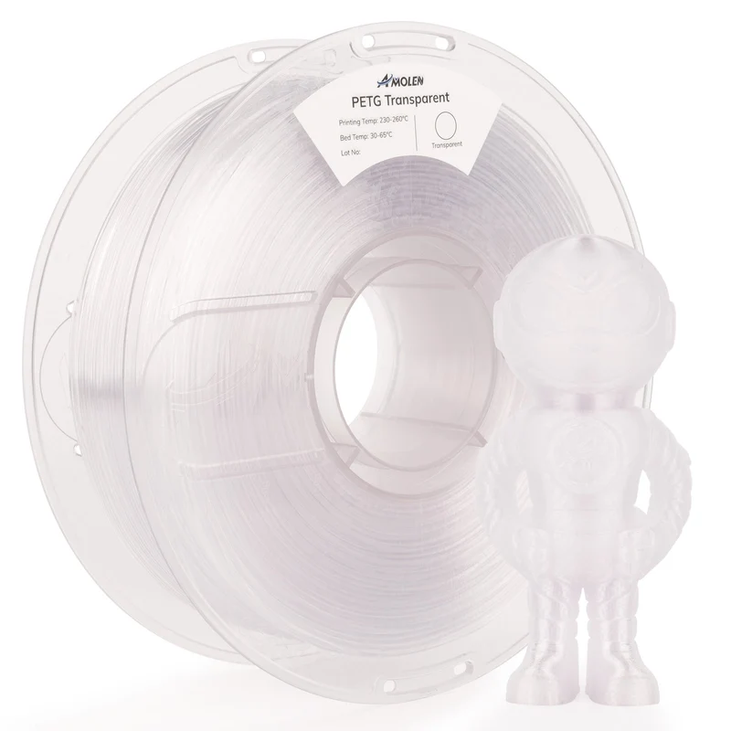 PETG Transparent 1.75mm, 1KG/2.2LB