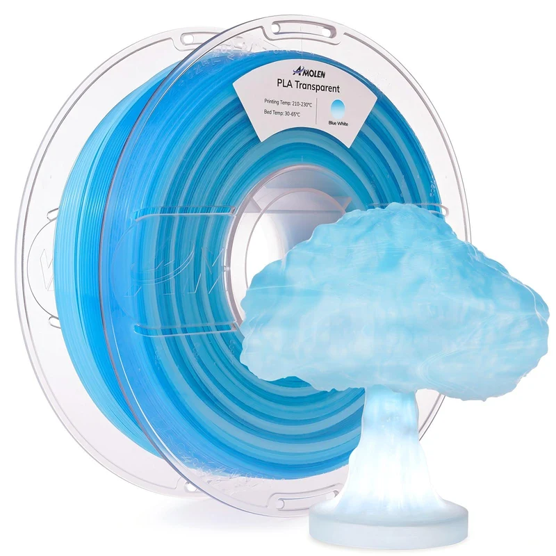 PLA Crystal-Transparent 1.75mm, 1KG/2.2LB