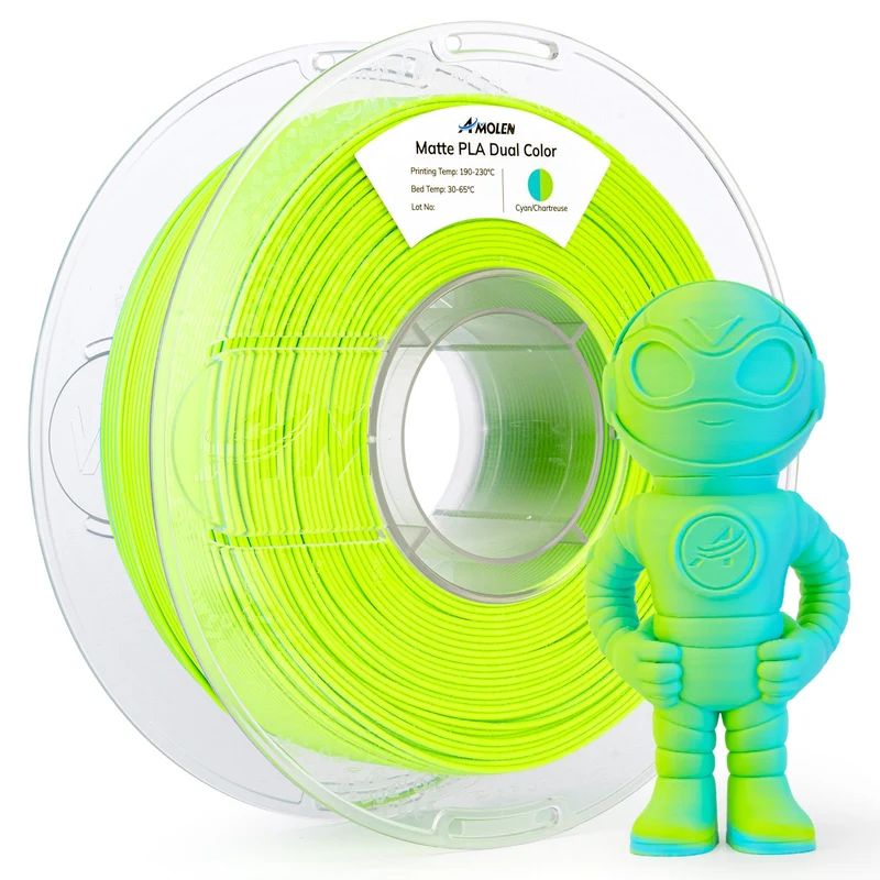 PLA Matte Dual Filament 1.75mm, 1KG/2.2LB