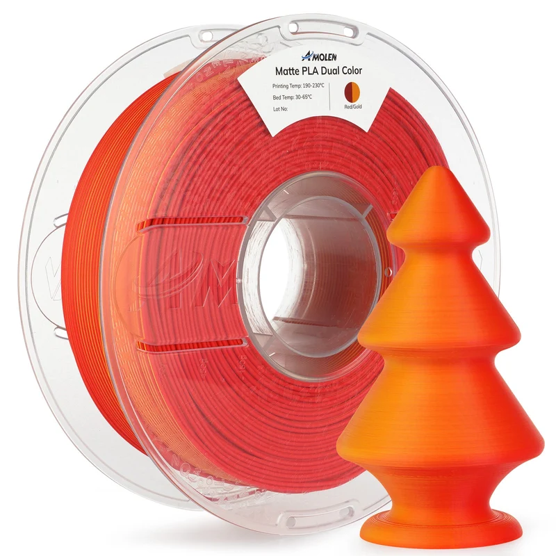 PLA Matte Dual Filament 1.75mm, 1KG/2.2LB