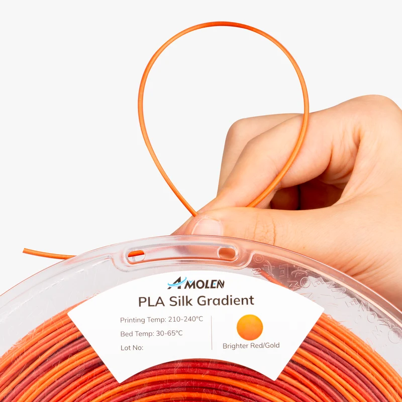 PLA Silk Shiny Gradient 1.75mm, 1KG/2.2LB