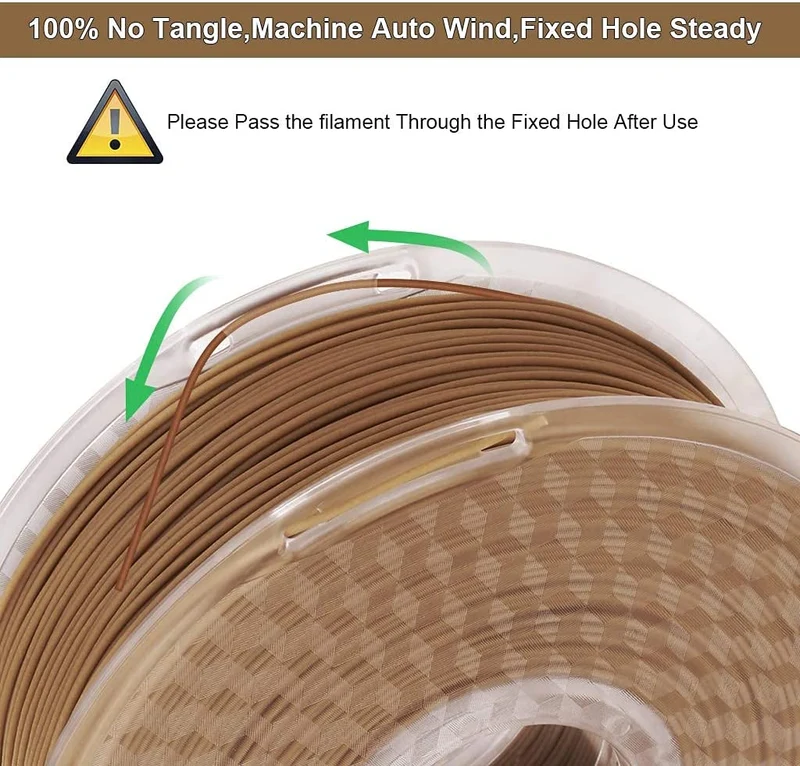 PLA Wood 1.75mm, 1KG/2.2LB