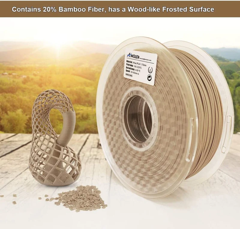 PLA Wood 1.75mm, 1KG/2.2LB