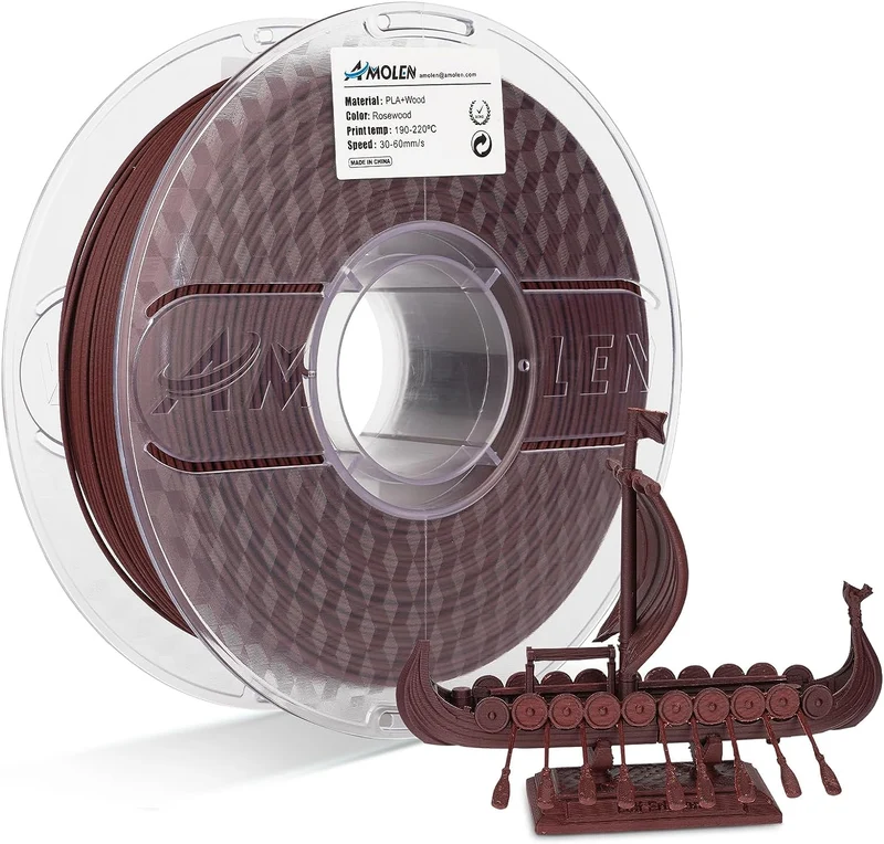 PLA Wood 1.75mm, 1KG/2.2LB