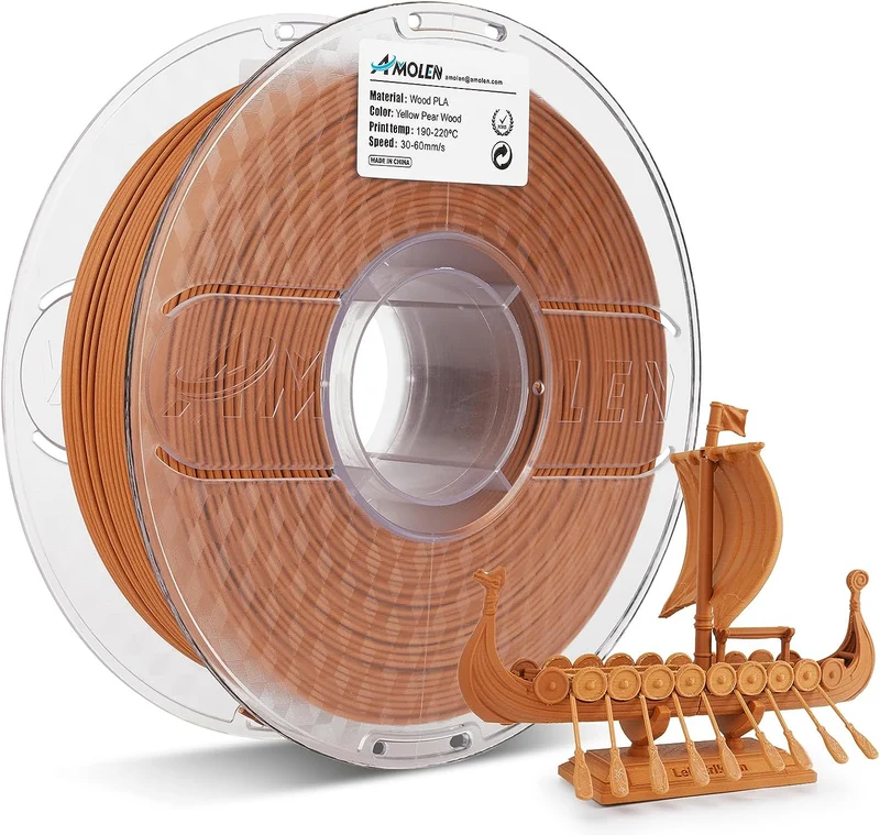 PLA Wood 1.75mm, 1KG/2.2LB