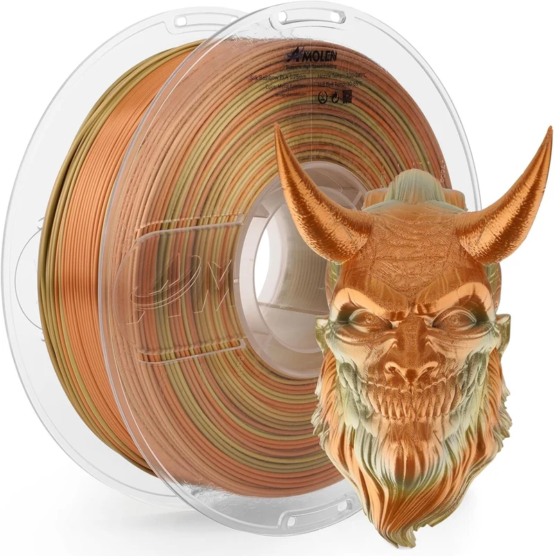PLA Silk Rainbow 1.75mm, 1KG/2.2LB