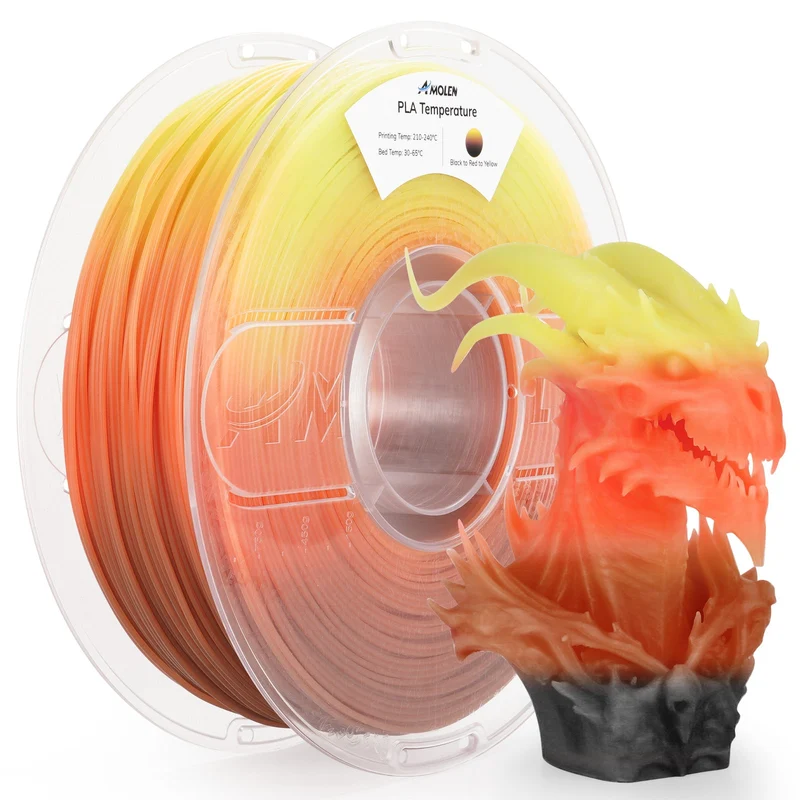 PLA Temperature Color Change 1.75mm, 1KG/2.2LB