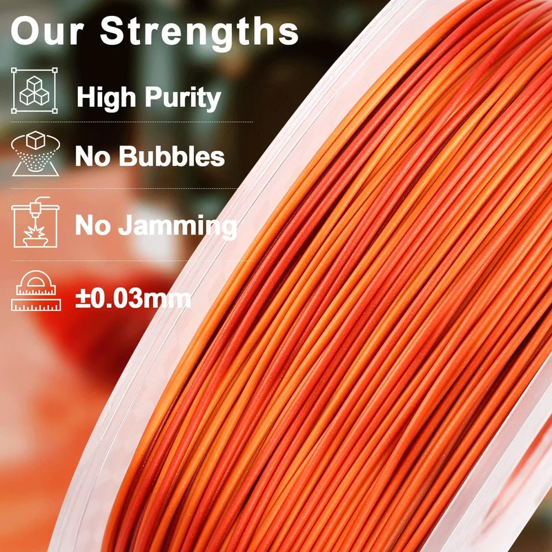 PLA Silk Shiny Gradient Variety Pack (4x200g) - 1.75MM