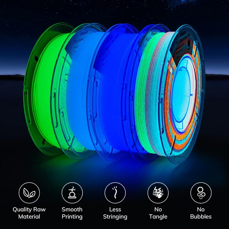 PLA Glow in the Dark Variety Pack (4x200g)