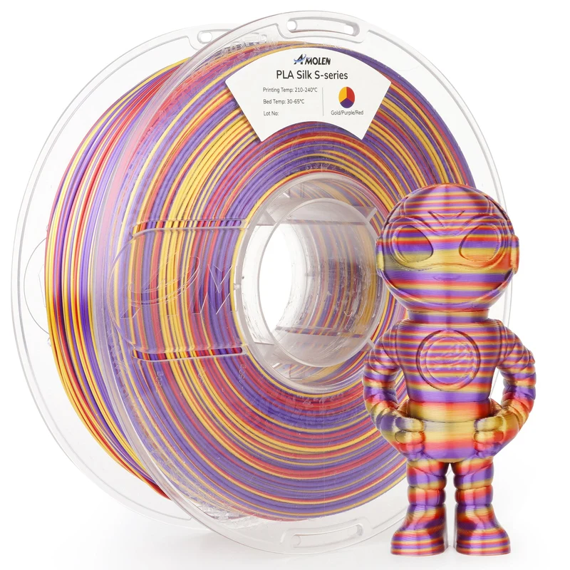 PLA Silk S-Series Filament 1.75mm, 1KG/2.2LB