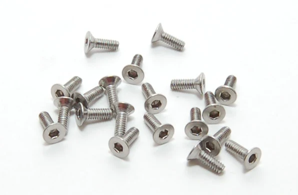 PN Racing M2x6 Countersink Stainless Steel Hex Machine Screw (20pcs)