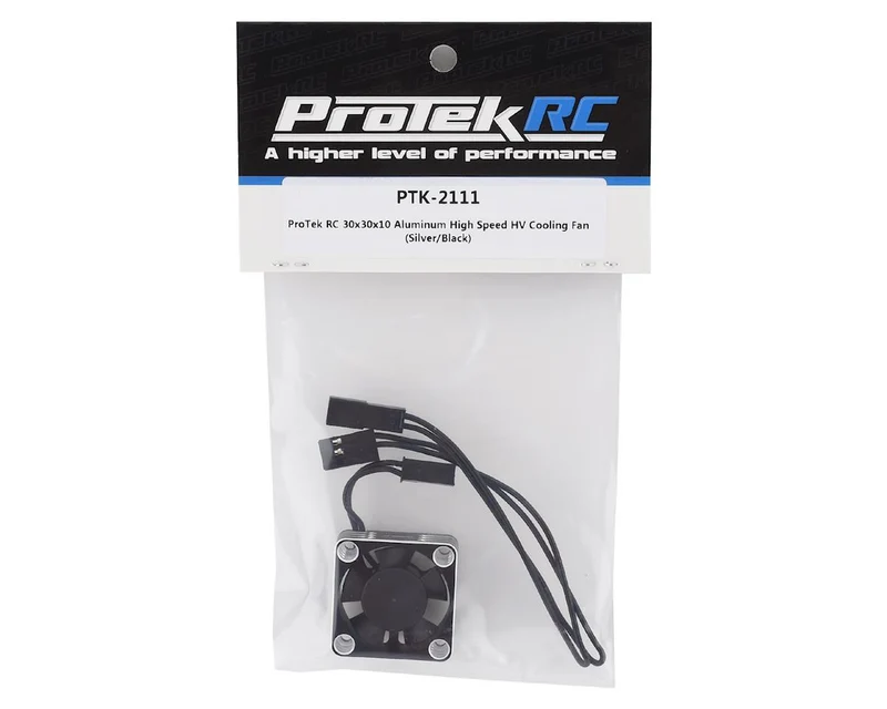 ProTek RC 30x30x10mm Aluminum High Speed HV Cooling Fan (Silver/Black)