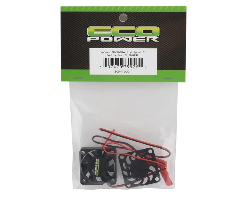 EcoPower 30x30x10mm High Speed High Volt Cooling Fan (21,000RPM)