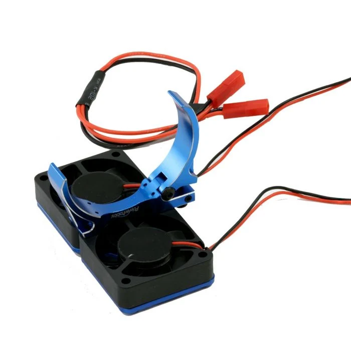 Power Hobby 1/5 Aluminum Heatsink with 40mm Dual High Speed Cooling Fans and Cover, Blue
