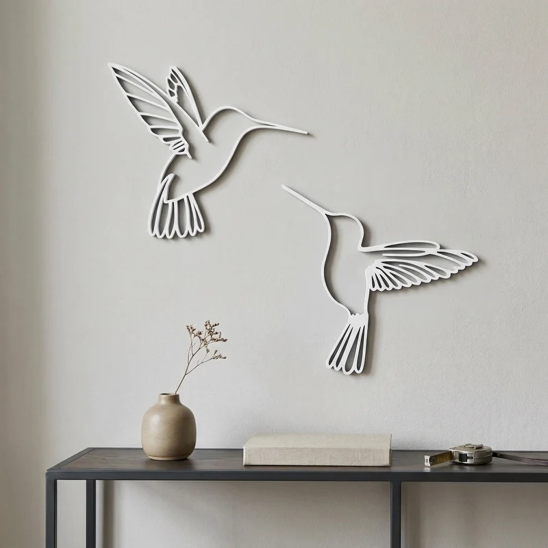 Kolibri Wanddeko „Tanz der Kolibris“ | 3D‑Druck Wandbild aus PLA