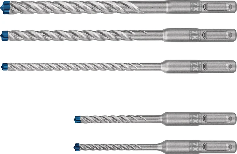 Hammerbohrer-Satz Expert plus 7X 5- teilig SDS Plus Kunststoffkassette mit Euroloch