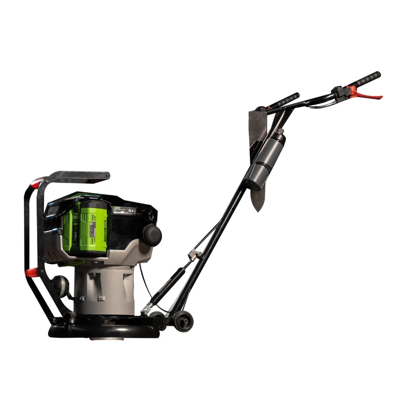 Akku-Estrichglättmaschine ohne Akku und Scheibe, inklusive LED-Scheinwerfer, Glättschwert, Bluetooth-Lautsprecher und Trinkflasche