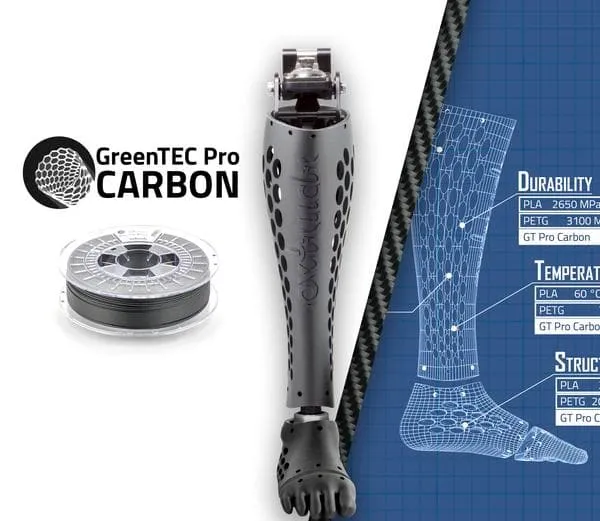 extrudr GreenTec Pro Carbon 1,75mm 800g mit Kohlefasern