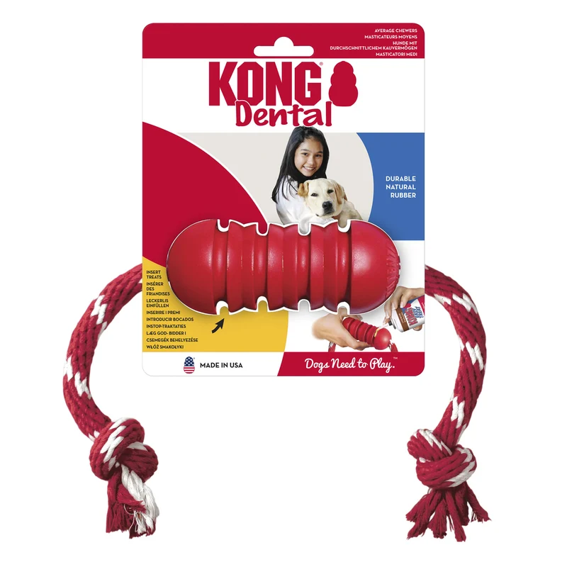Hundespielzeug KONG® Dental mit Tau