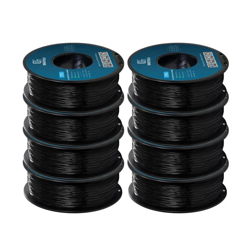 GEEETECH TPU 3D Printer Filament 1.75mm, 1kg Spool, 8 Rolls Bundle
