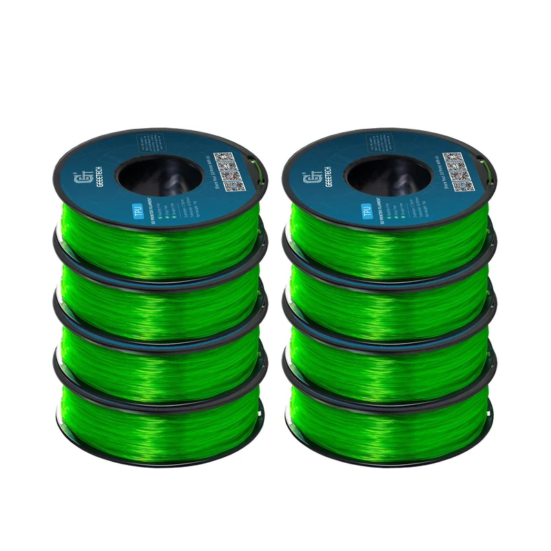 GEEETECH TPU 3D Printer Filament 1.75mm, 1kg Spool, 8 Rolls Bundle
