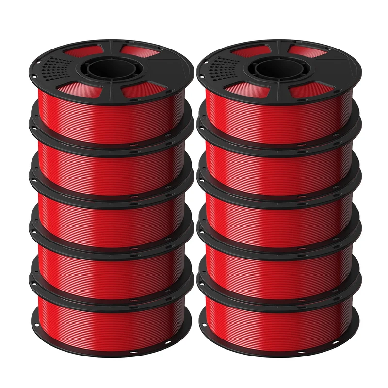 GEEETECH PETG 3D Printer Filament 1.75mm, 1kg Spool, 10 Rolls Bundle