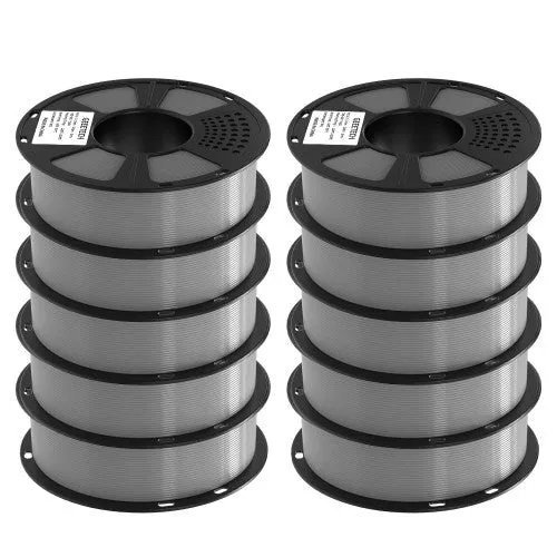 GEEETECH PETG 3D Printer Filament 1.75mm, 1kg Spool, 10 Rolls Bundle