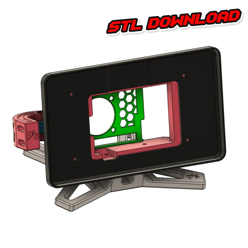 Touchscreen Raspberry Pi 3 / 4 Halter (STL Downloads)