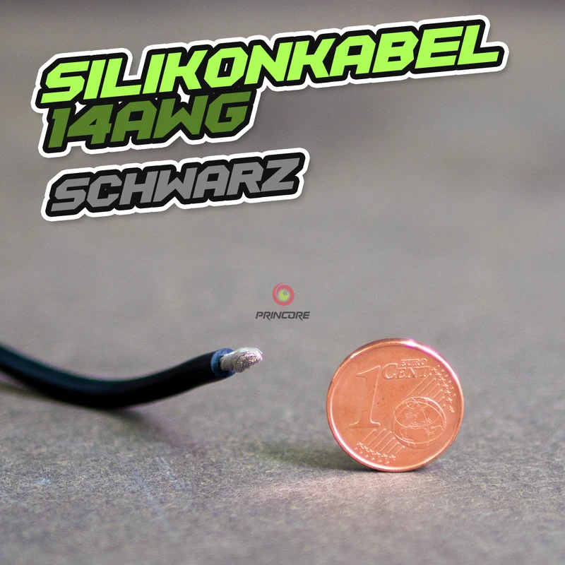 Silikonkabel 14AWG Schwarz (2,99€/m)