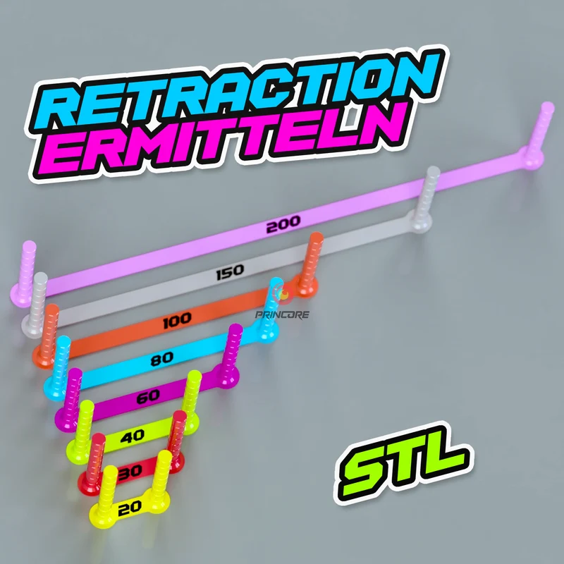 Retraction TEST [Kalibrierung] - STL (Anleitung in Beschreibung)