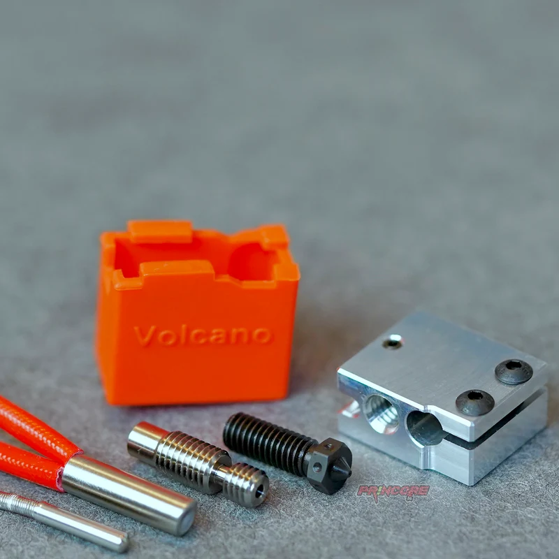 VOLCANO HOTEND SET + TITAN Heatbreak + gehärtete DÜSE + Thermistor/Heizpatrone (z.B. Sidewinder X1 / GENIUS)