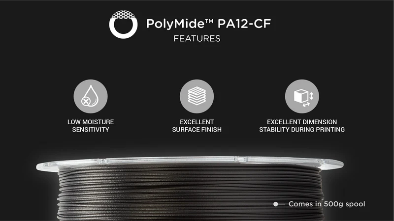 Polymaker PolyMide™ PA12-CF - Black [1.75mm]