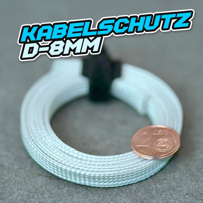 Kabelschutz / Geflechtschlauch - 8mm 2,49€/Meter !Farbe wählbar!