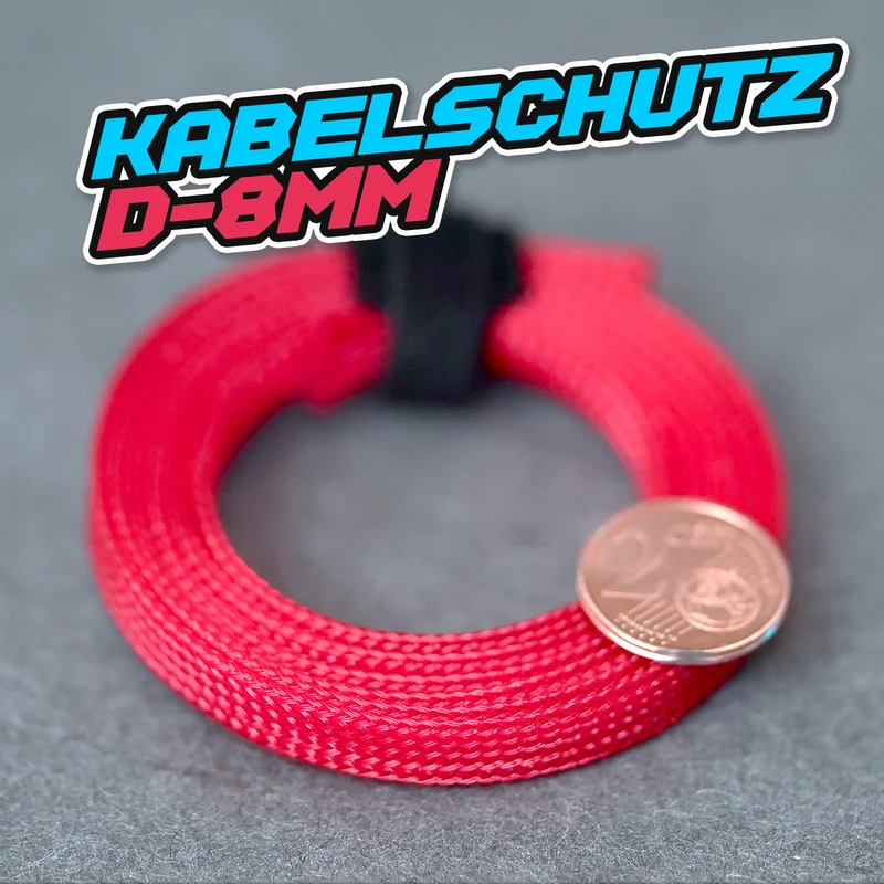 Kabelschutz / Geflechtschlauch - 8mm 2,49€/Meter !Farbe wählbar!